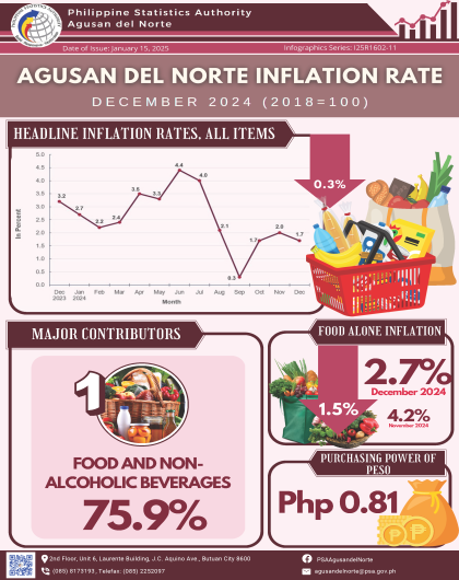 Agusan del Norte Inflation Rate December 2024