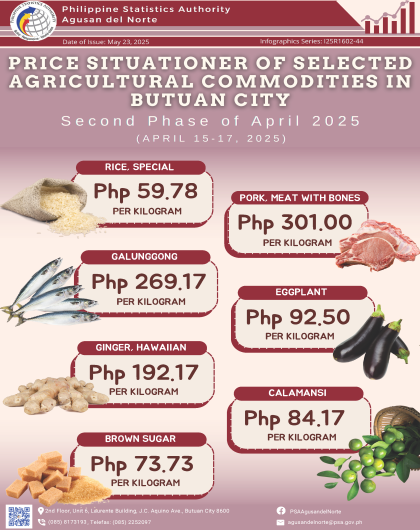 Price Situationer of Selected Agricultural Commodities in Butuan City Second Phase of April 2025 (April 15-17, 2025)