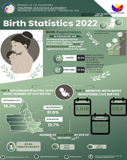 Agusan del Sur Birth Statistics 2022