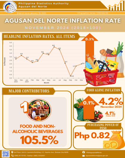 Agusan del Norte November 2024 (2018=100)