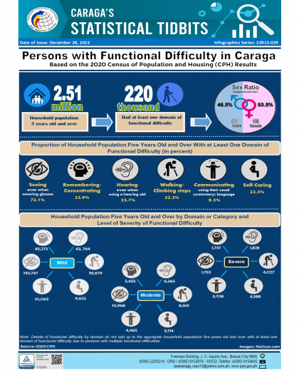 Persons with Functional Difficulty in Caraga