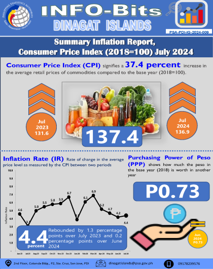 Summary Inflation Report Consumer Price Index for All Income Households, All Items In Percent July 2024 (2018=100)