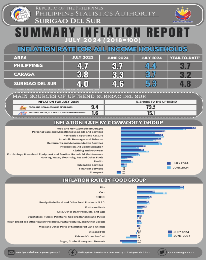 SDS Summary Inflation Report July 2024 (2018=100)